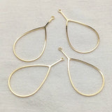 55x28mm 50pcs Brass Pendants Drop-Shape Charm For DIY Jewelry