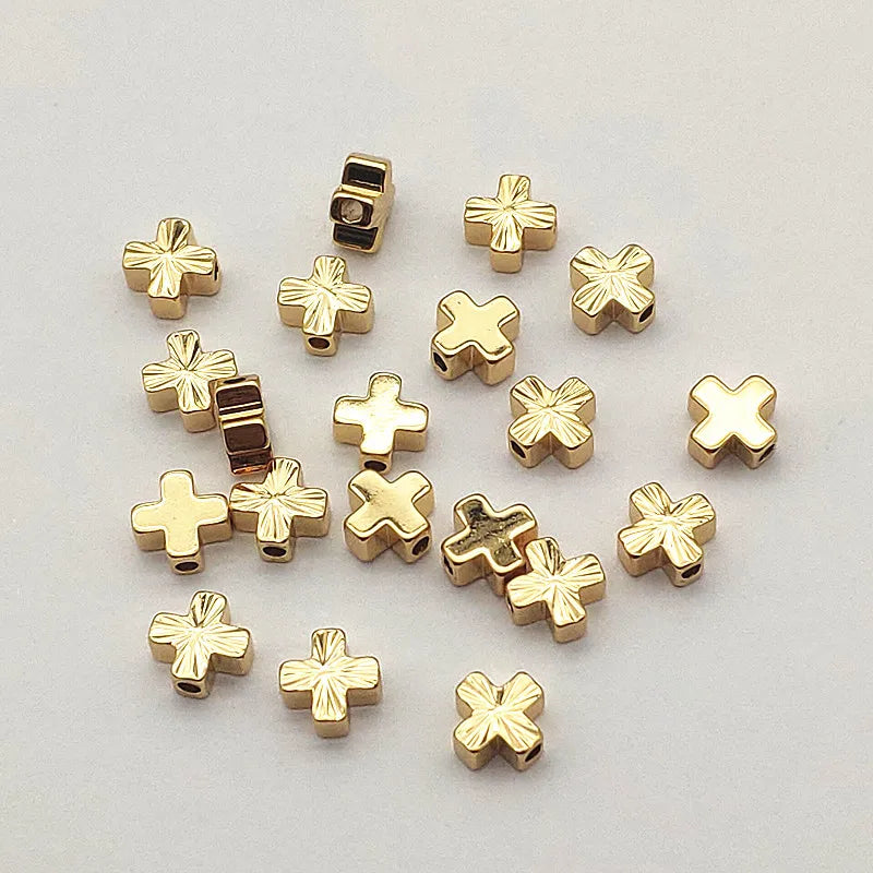 Plating Cross Spacer Beads for Jewelry Making