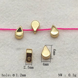 100pcs Plating Drop Spacer Beads for DIY Jewelry, Findings & Components