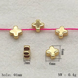 Plating Cross Spacer Beads 100pcs For Necklace/Bracelet DIY