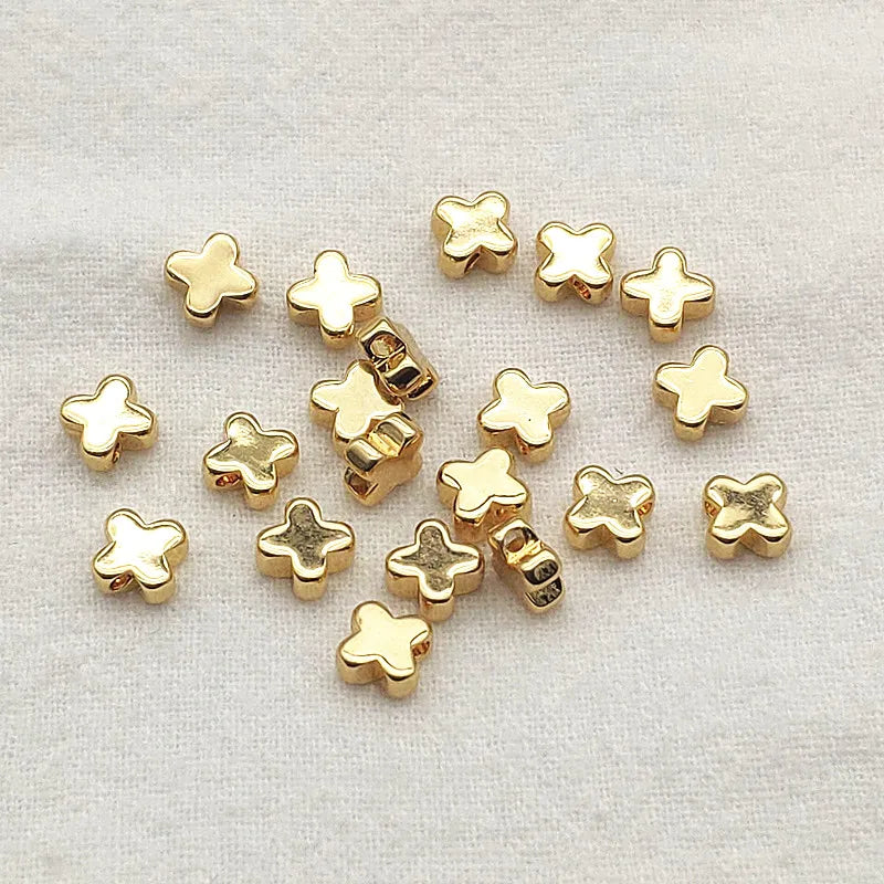 Plating Cross Spacer Beads 100pcs For Necklace/Bracelet DIY