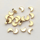 100pcs 7x6mm Moon Spacer Beads For DIY Jewelry Making