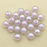 Aurora Effect Clear Round Beads 8/10/12/14/16mm