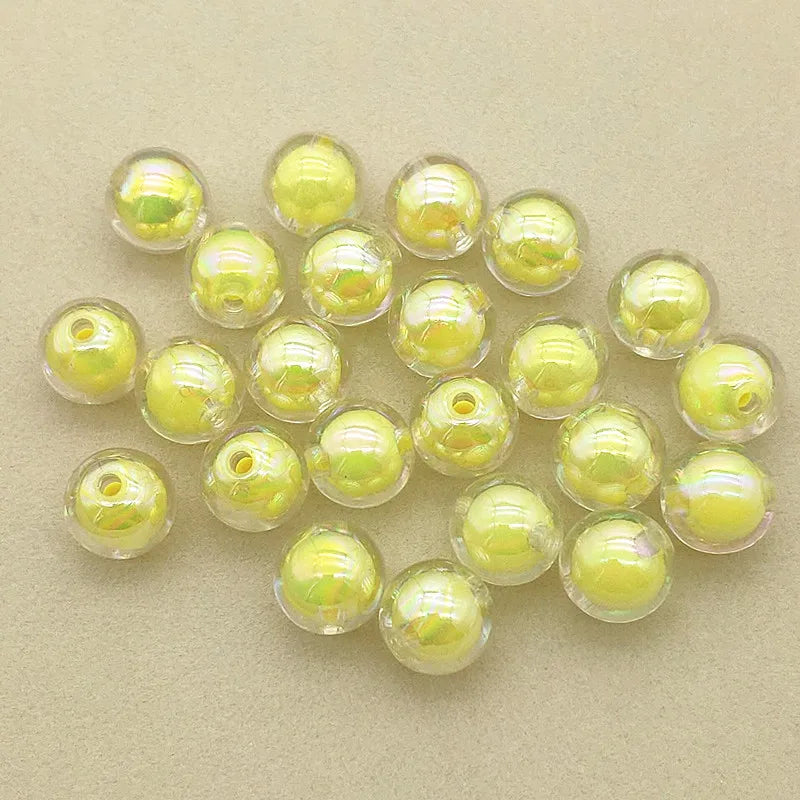 Aurora Effect Clear Round Beads 8/10/12/14/16mm