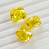 Radiant Cut Dark Yellow Regenerative Gemstone Beads
