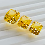Radiant Cut Dark Yellow Regenerative Gemstone Beads
