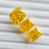 Radiant Cut Dark Yellow Regenerative Gemstone Beads