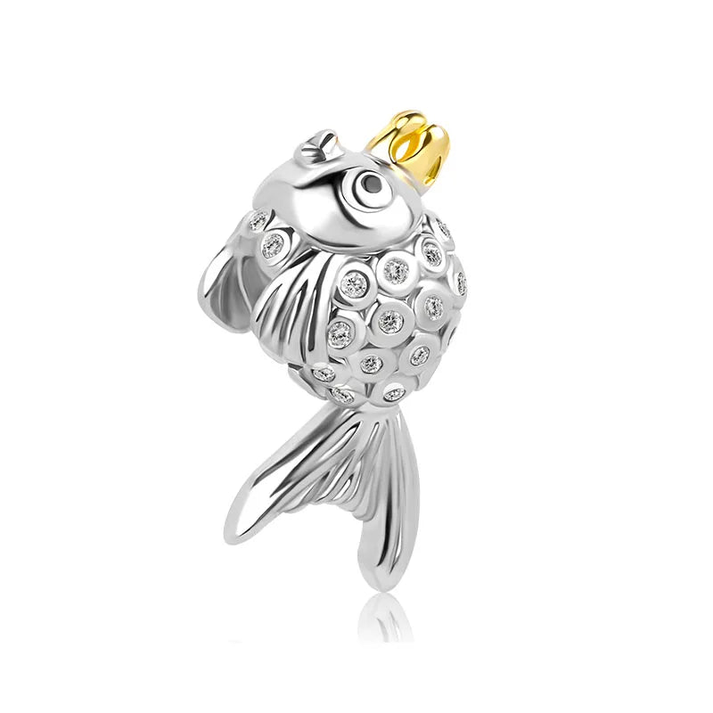 Angel Wings & Heart Watering Can & Trowel Crown Dangle Charm Beads