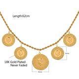 Arabic Coin Muslim Islam Middle East Necklace Women Arab/Africa Islamic Jewelry