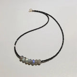 Labradorite Spinel Silver Necklace