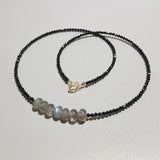 Labradorite Spinel Silver Necklace
