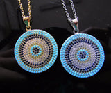 925 Sterling Silver Big Disco Micro Pave CZ Silver Necklace