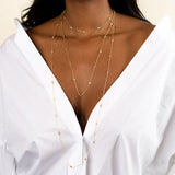 925 Sterling Silver CZ Bead Women Choker Necklace with 40+5cm Chain