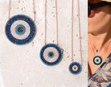 Turquoises Evil Eye CZ Necklace for Girls
