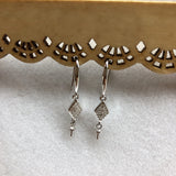 Drop Earrings Findings Mountings for Pearls Beads Stones Jade