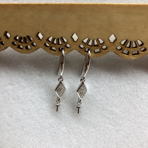 Drop Earrings Findings Mountings for Pearls Beads Stones Jade