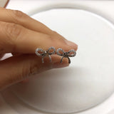 Bow Knot Shape Earrings Mountings for Pearls Beads Stones Jade