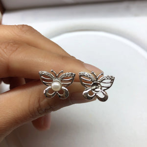 Butterfly Shape Earrings Mountings for Pearls Beads Stones Jade