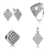 Sterling Silver Spacer Beads Clear Cz Charm for Jewelry Making
