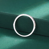 Rainbow Diamond Emerald Ruby Couple Rings Sterling Silver Gift