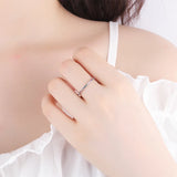 Rainbow Diamond Emerald Ruby Couple Rings Sterling Silver Gift