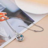 Tree of Life Round Urn Pendant Necklace