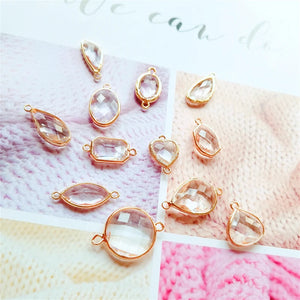 Transparent Water Drops Crystal Earrings Necklace Pendant Material