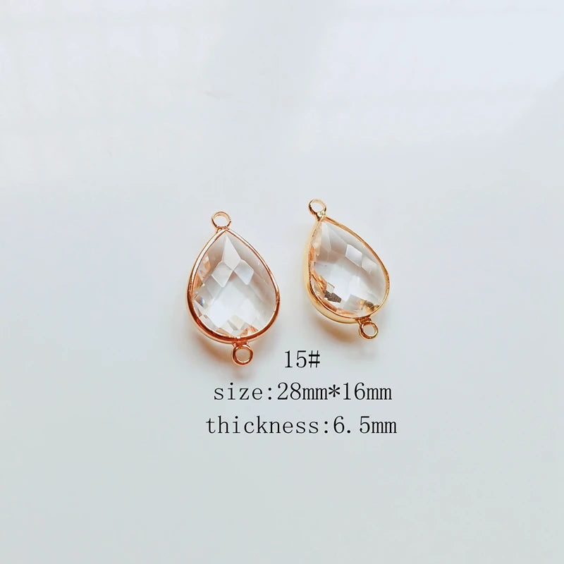 Transparent Water Drops Crystal Earrings Necklace Pendant Material
