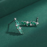 Emerald Para?pa Sterling Silver Studs Earrings for Women