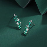 Emerald Para?pa Sterling Silver Studs Earrings for Women
