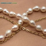 Baroque Pearl Choker Necklace with Flameball Pendant