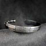 Silver Bracelet Men Chinese Style Symbols Sword Evil Lucky