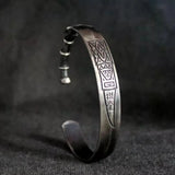Men's Chinese Style Retro Silver Bracelet with Sword Evil Guarding Lucky