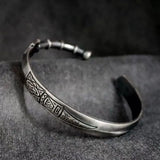 Men's Chinese Style Retro Silver Bracelet with Evil Guarding Lucky Symbols