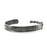 Men's Chinese Style Retro Silver Bracelet with Evil Guarding Lucky Symbols