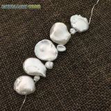 Keshi Pearl Pendant Necklace for Women with Box Chain
