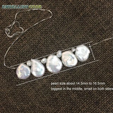 Keshi Pearl Pendant Necklace for Women with Box Chain