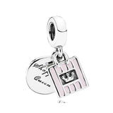 European 925 Silver Dress Teacher Pendant Dangle Beads Charms Bracelet Jewelry