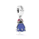 European 925 Silver Dress Teacher Pendant Dangle Beads Charms Bracelet Jewelry