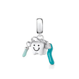 European Pink Dentistry Toothbrush Teeth Diy Bead Charm