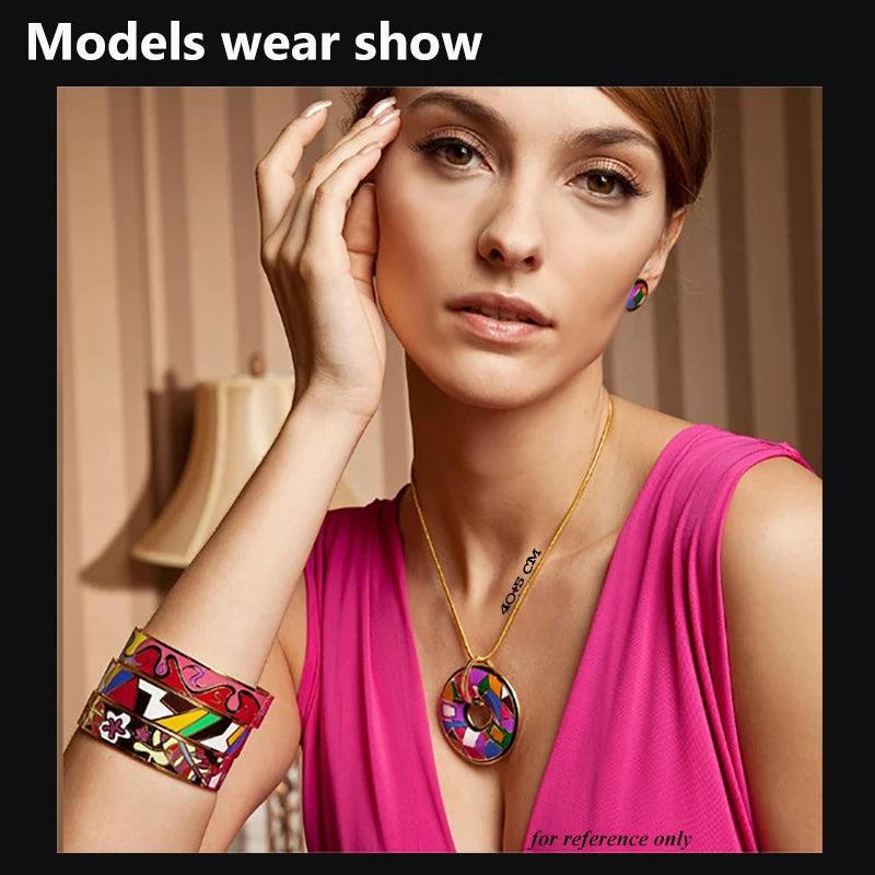 Vintage Style Enamel Bangles for Women