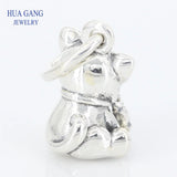 925 Sterling Silver Sweet Cat Charm Bead