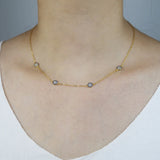 925 Sterling Silver Crystal Evil Eye Necklace