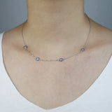 925 Sterling Silver Crystal Evil Eye Necklace