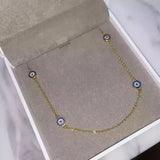 925 Sterling Silver Crystal Evil Eye Necklace