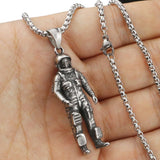 3D Astronaut Pendant Necklace Galaxy Universe Spaceman Retro