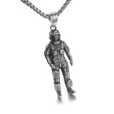 3D Astronaut Pendant Necklace Galaxy Universe Spaceman Retro
