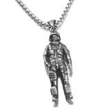 3D Astronaut Pendant Necklace Galaxy Universe Spaceman Retro