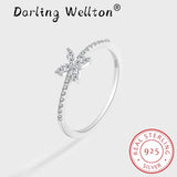 Butterfly Diamond Couple Ring Sterling Silver Anniversary Jewelry