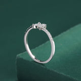 Butterfly Diamond Couple Ring Sterling Silver Anniversary Jewelry
